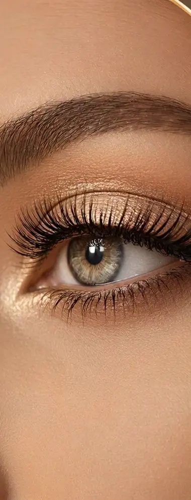 Precision lashes and defined brow