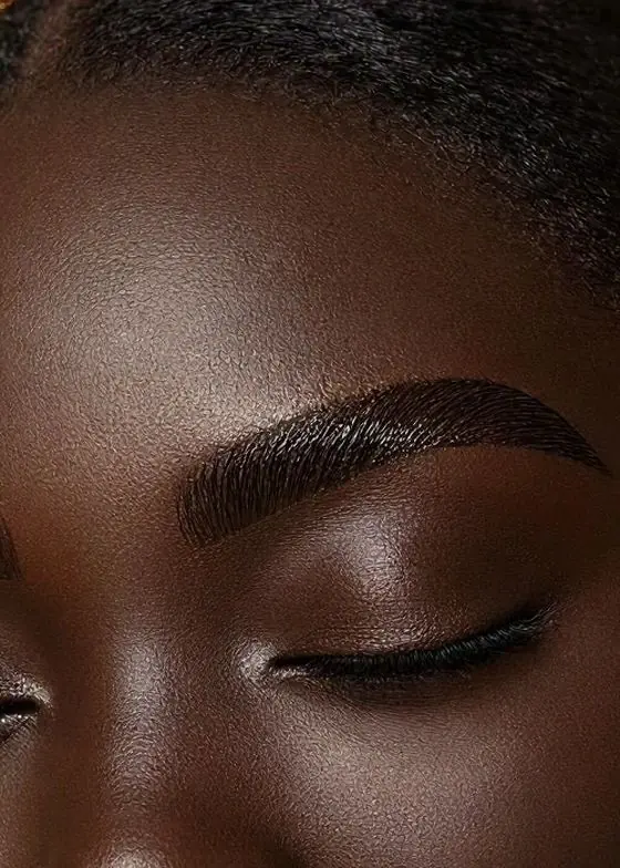 Sleek microbladed brow